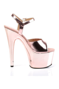 Pleaser ADORE-709 Platform Sandal in Rose Gold Faux Leather