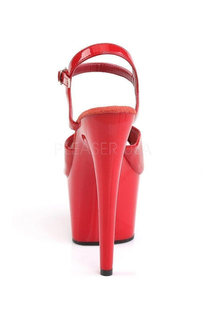 Pleaser ADORE-709 Platform Sandal in Red Patent