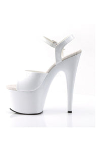 Pleaser ADORE-709 Platform Sandal in White Patent