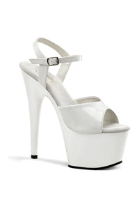 Pleaser ADORE-709 Platform Sandal in White Patent from SexyShoes.com