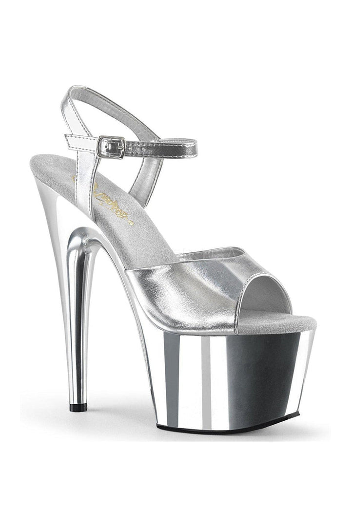 Pleaser Silver Sandals Platform Stripper Shoes | Buy at Sexyshoes.com