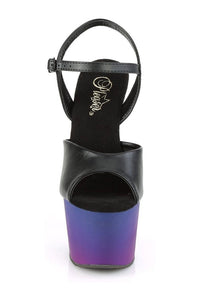 Pleaser ADORE-709BP Exotic Sandal in Black Faux Leather