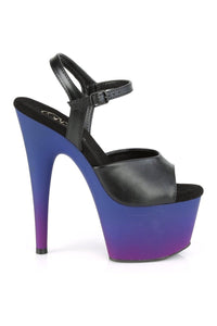 Pleaser ADORE-709BP Exotic Sandal in Black Faux Leather