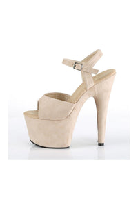 Pleaser ADORE-709FS Platform Sandal in Tan Faux Leather
