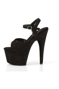 Pleaser ADORE-709FS Platform Sandal in Black Faux Leather
