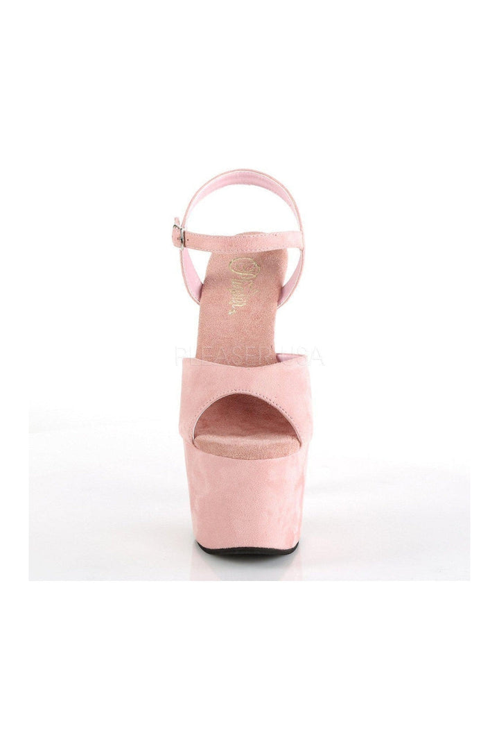 ADORE-709FS Platform Sandal  | Pink Faux Suede