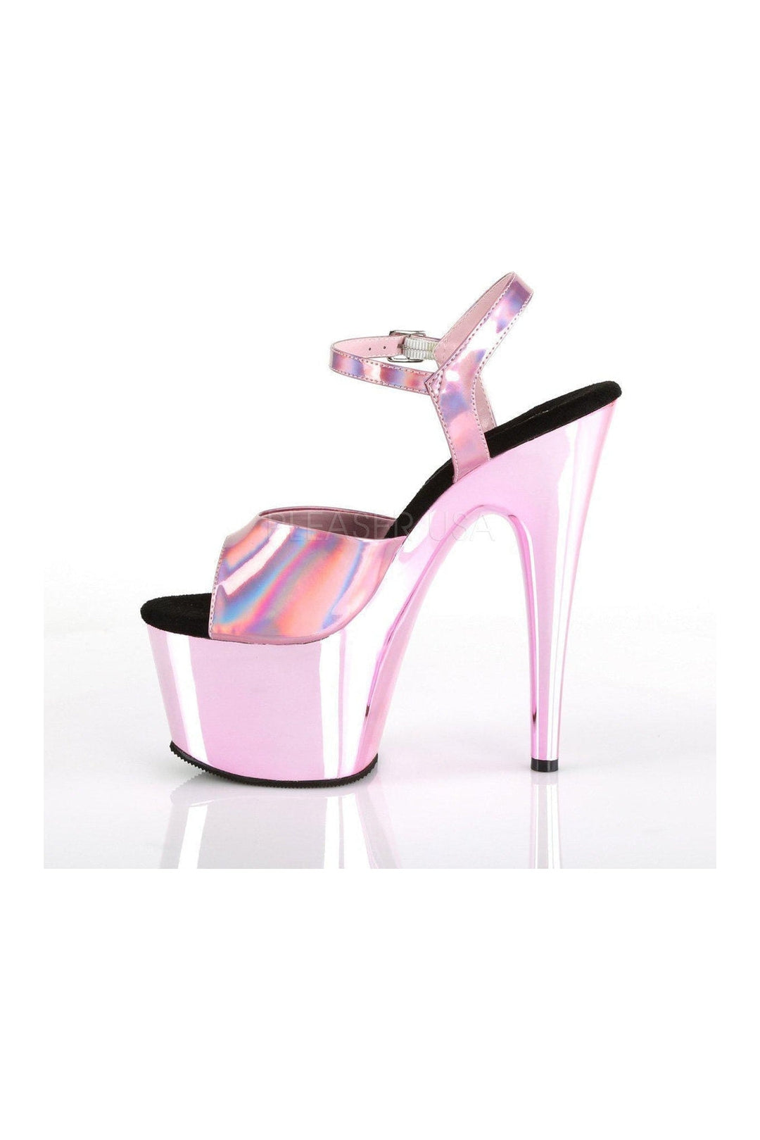 ADORE-709HGCH Platform Sandal | Pink Patent-Pleaser-SEXYSHOES.COM