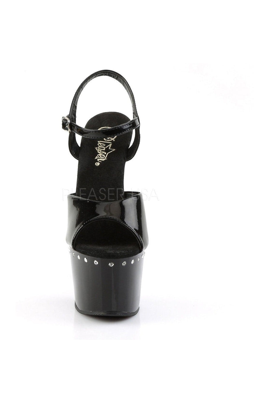 Pleaser ADORE-709LS Platform Sandal in Black Patent