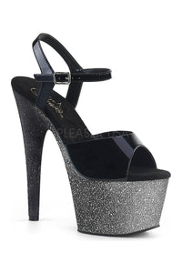 Pleaser ADORE-709OMBRE Platform Sandal in Black Patent from SexyShoes.com