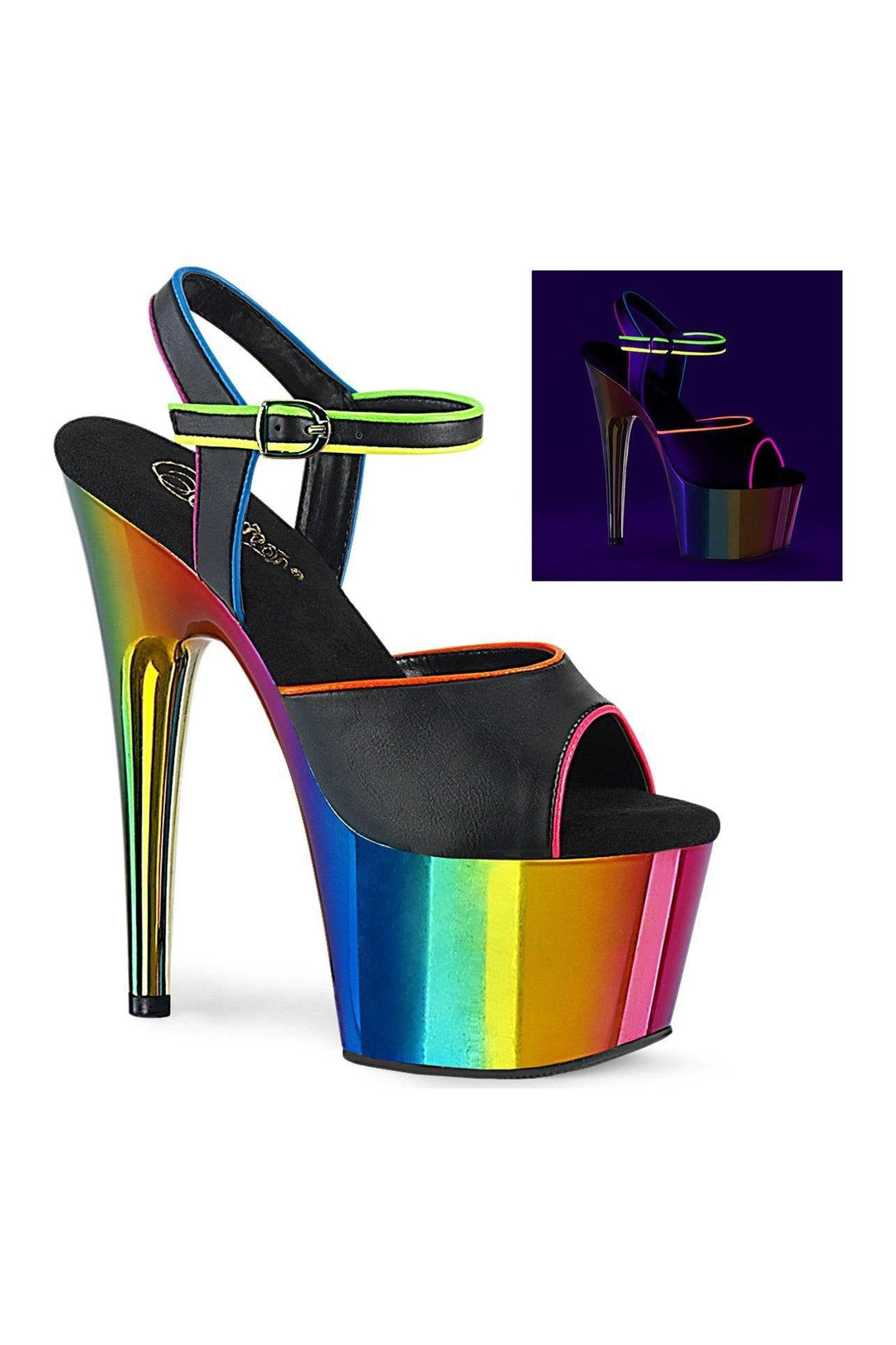 Pleaser Black Sandals Platform Stripper Shoes | Buy at Sexyshoes.com