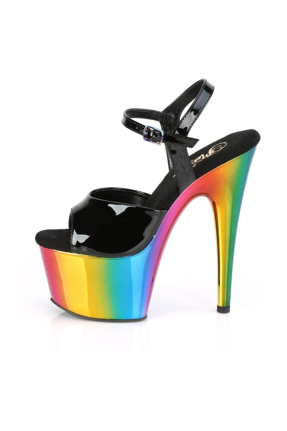 Pleaser ADORE-709RC Sandal in Black Patent