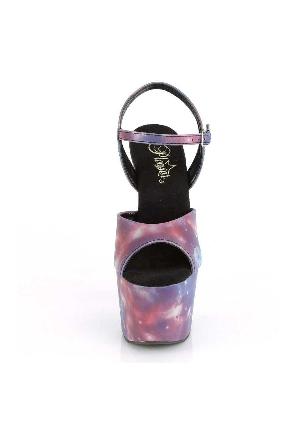 ADORE-709REFL Stripper Sandal | Purple Faux Leather-Pleaser
