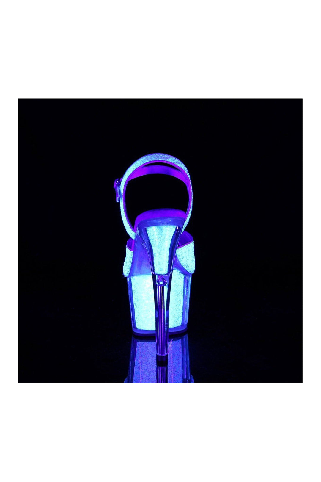Pleaser ADORE-710UVG Exotic Sandal in Neon Glitter