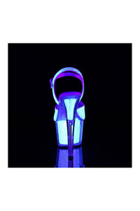 Pleaser ADORE-710UVG Exotic Sandal in Neon Glitter