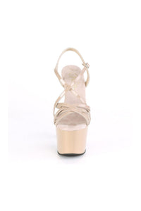 Pleaser ADORE-713 Exotic Sandal in Nude Patent