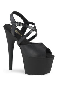Pleaser ADORE-724 Exotic Sandal in Black Faux Leather from SexyShoes.com