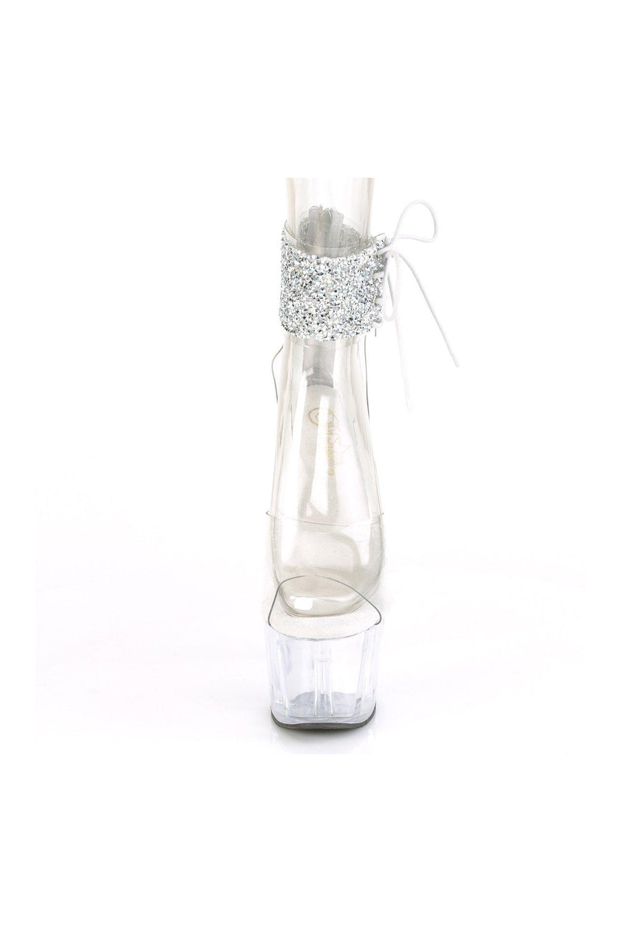 Pleaser ADORE-724RS-02 Exotic Sandal in Clear Vinyl