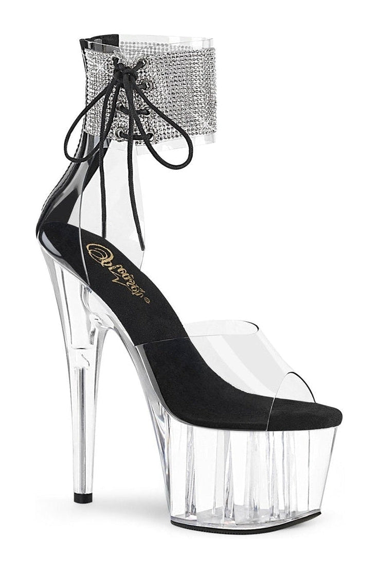 Pleaser ADORE-724RS Exotic Sandal in Clear Vinyl from SexyShoes.com