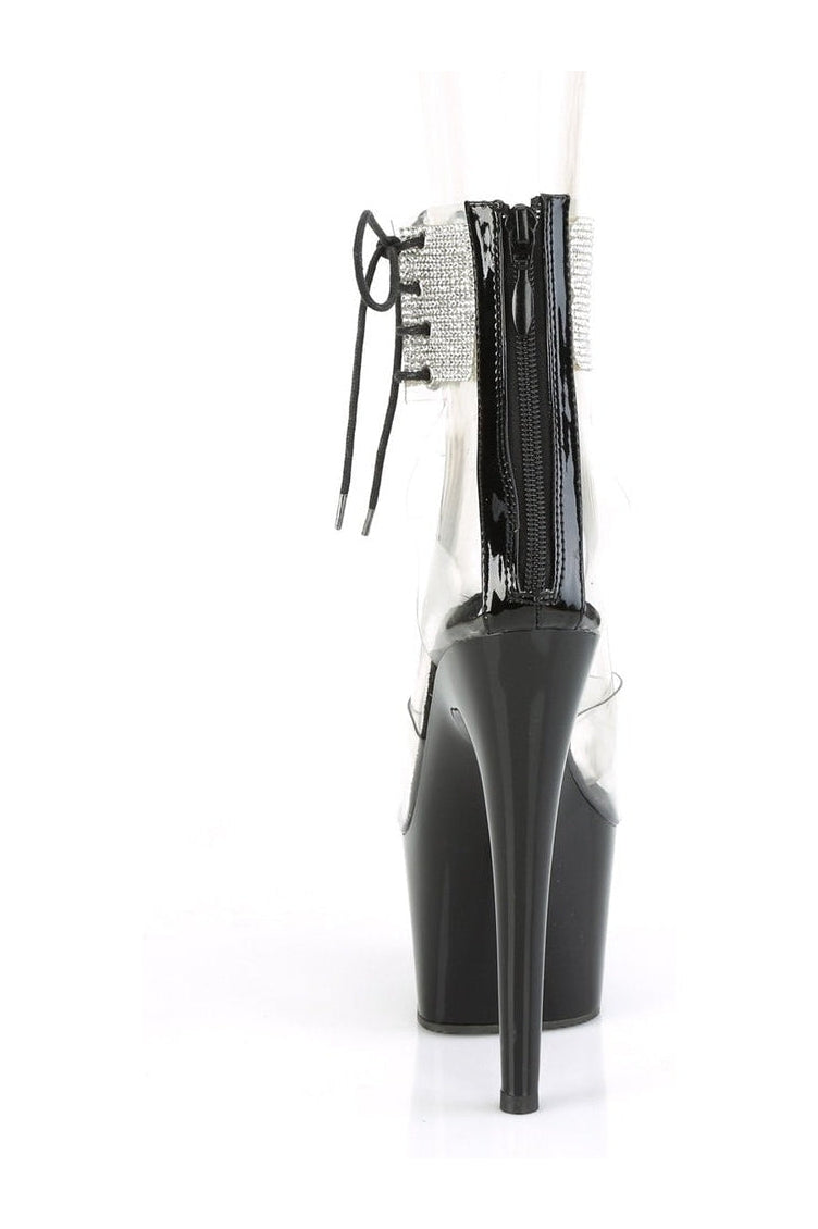 Pleaser ADORE-724RS Exotic Sandal in Clear Vinyl