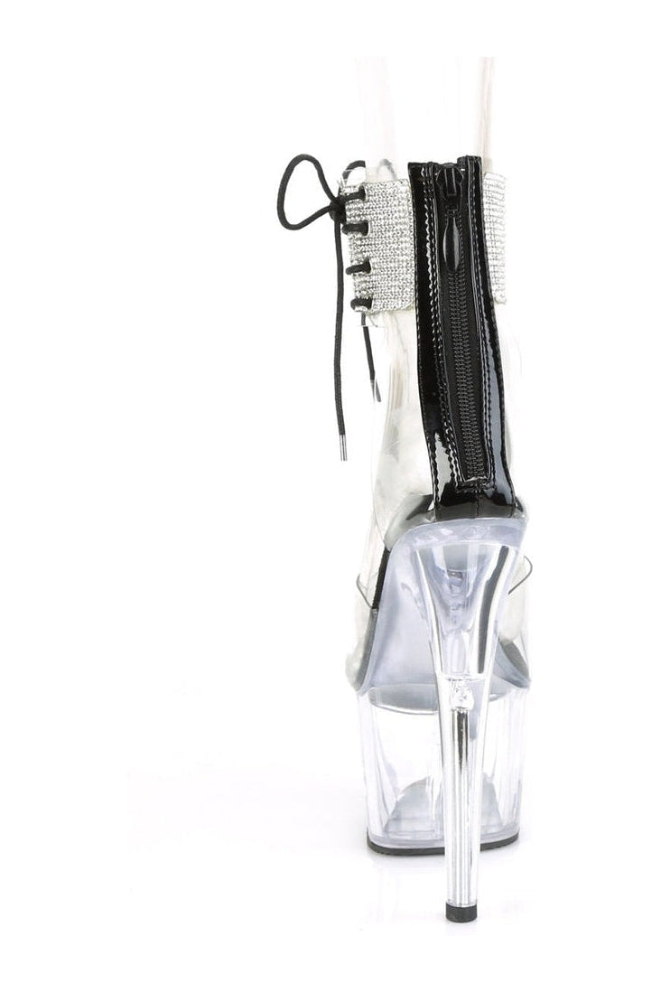 Pleaser ADORE-724RS Exotic Sandal in Clear Vinyl
