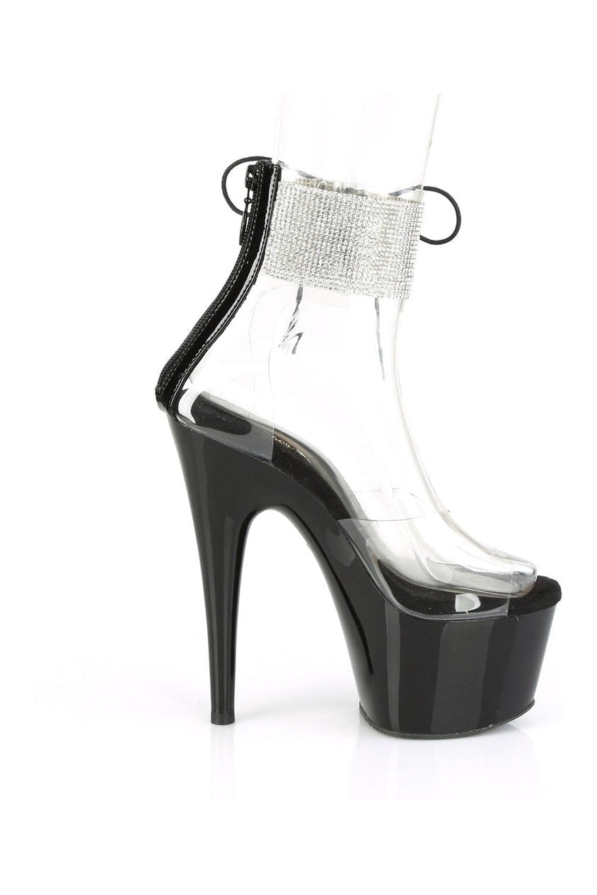 Pleaser ADORE-724RS Exotic Sandal in Clear Vinyl