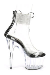 Pleaser ADORE-724RS Exotic Sandal in Clear Vinyl