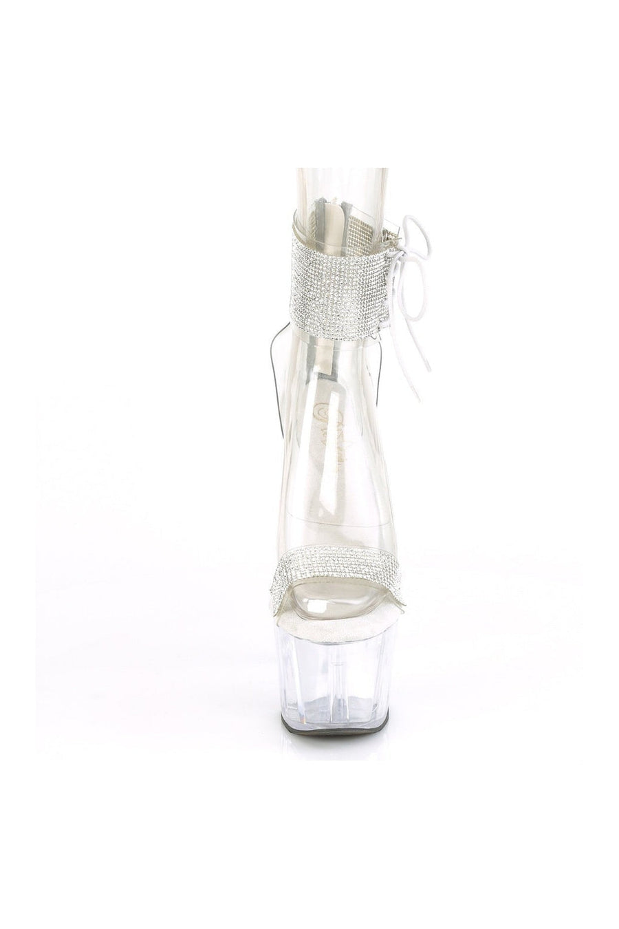 Pleaser ADORE-727RS Exotic Sandal in Clear Vinyl