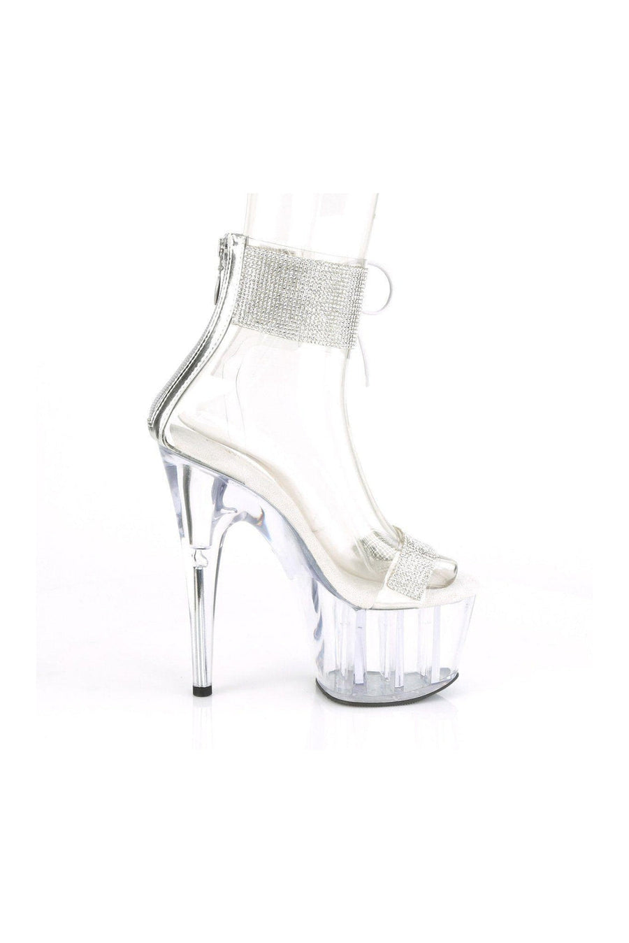 Pleaser ADORE-727RS Exotic Sandal in Clear Vinyl