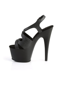 Pleaser ADORE-730 Platform Sandal in Black Faux Leather