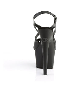Pleaser ADORE-730 Platform Sandal in Black Faux Leather