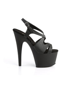 Pleaser ADORE-730 Platform Sandal in Black Faux Leather