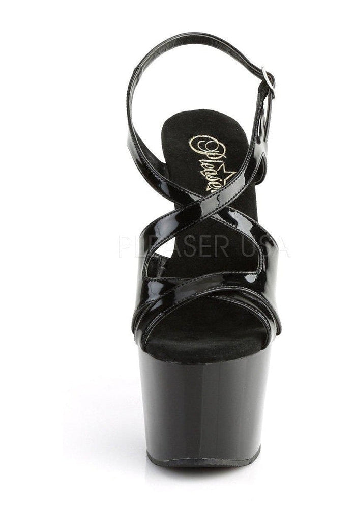 Pleaser ADORE-730 Platform Sandals in Black Patent