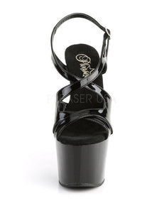 Pleaser ADORE-730 Platform Sandals in Black Patent