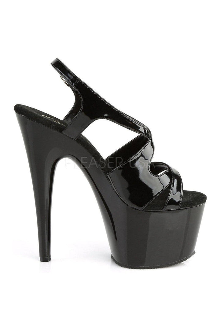 ADORE-730 Platform Sandals | Black Patent-Pleaser-Sandals-SEXYSHOES.COM