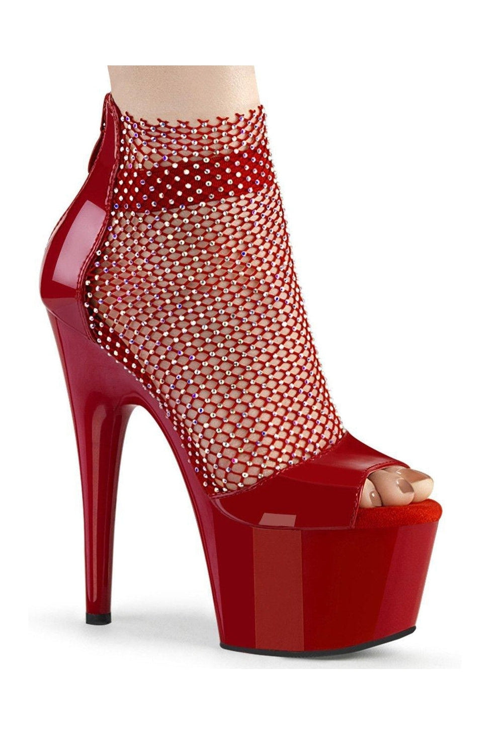 Pleaser Red Sandals Platform Stripper Shoes | Buy at Sexyshoes.com