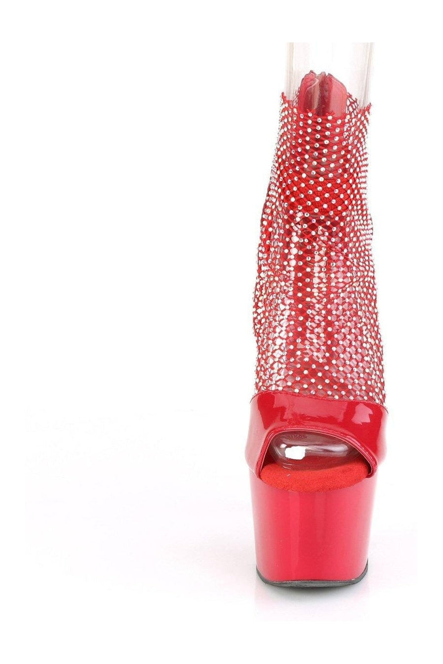 Pleaser ADORE-765RM Exotic Sandal in Red Patent
