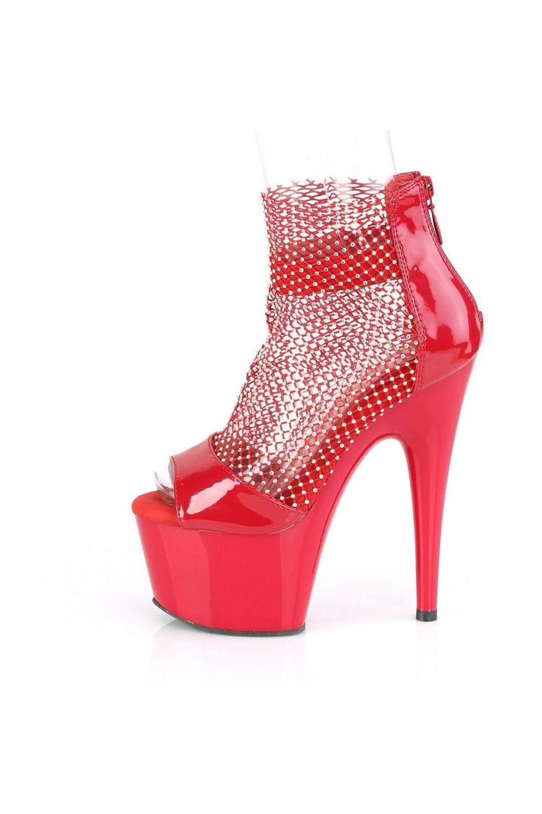 Pleaser ADORE-765RM Exotic Sandal in Red Patent