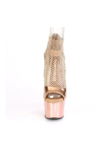 Pleaser ADORE-765RM Exotic Sandal in Rose Gold Faux Leather