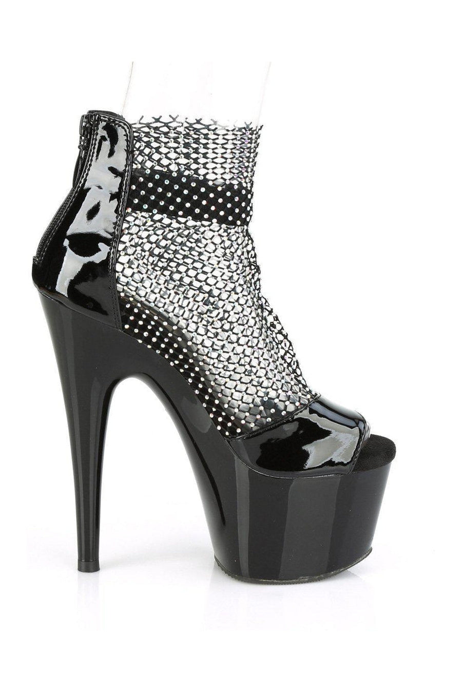 Pleaser ADORE-765RM Sandal in Black Patent