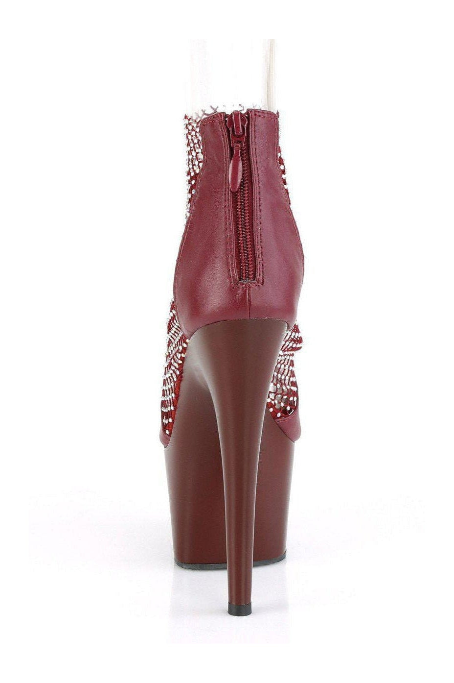 ADORE-765RM Sandal | Burgundy Faux Leather-Sandals-Pleaser-SEXYSHOES.COM