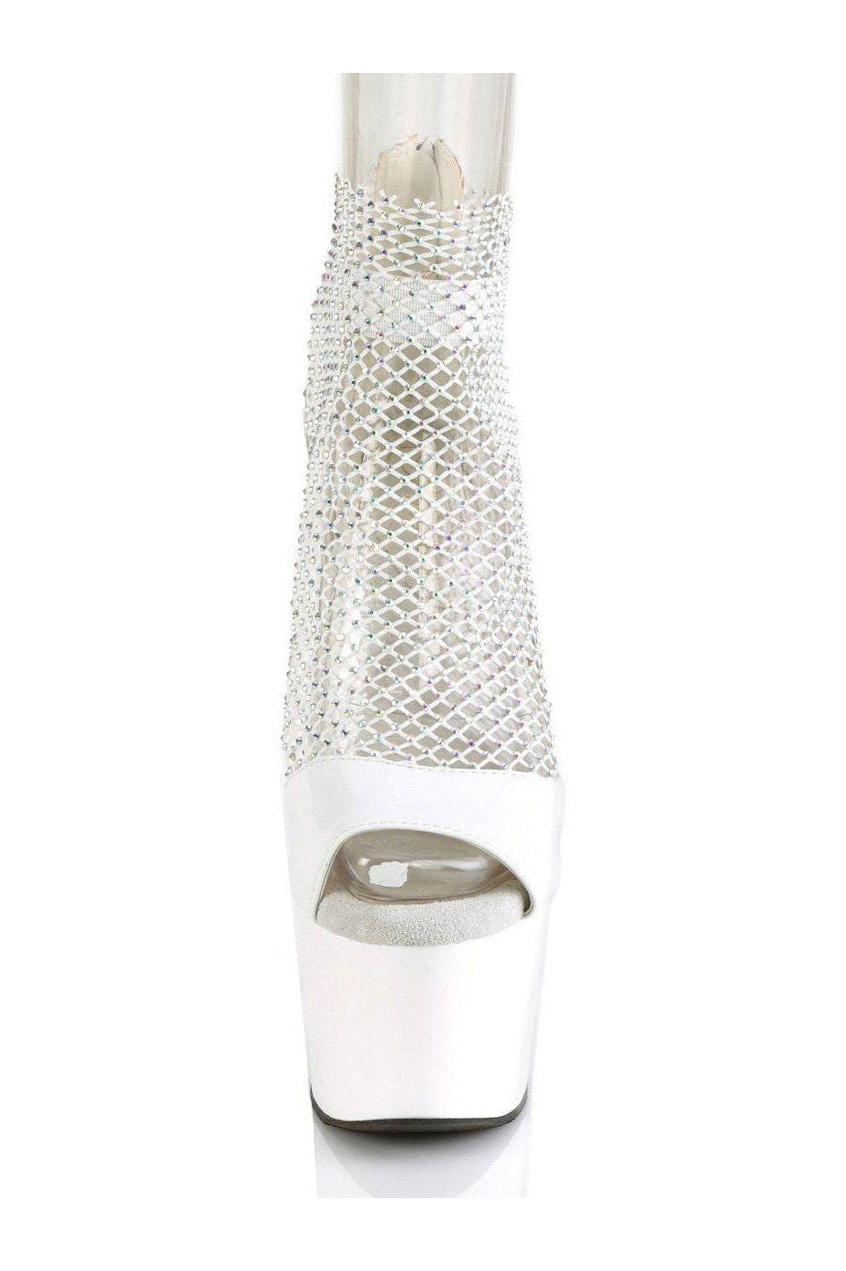 ADORE-765RM Sandal | White Patent-Sandals-Pleaser-SEXYSHOES.COM