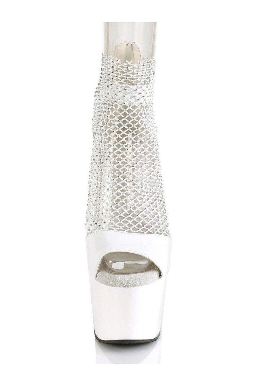 Pleaser ADORE-765RM Sandal in White Patent