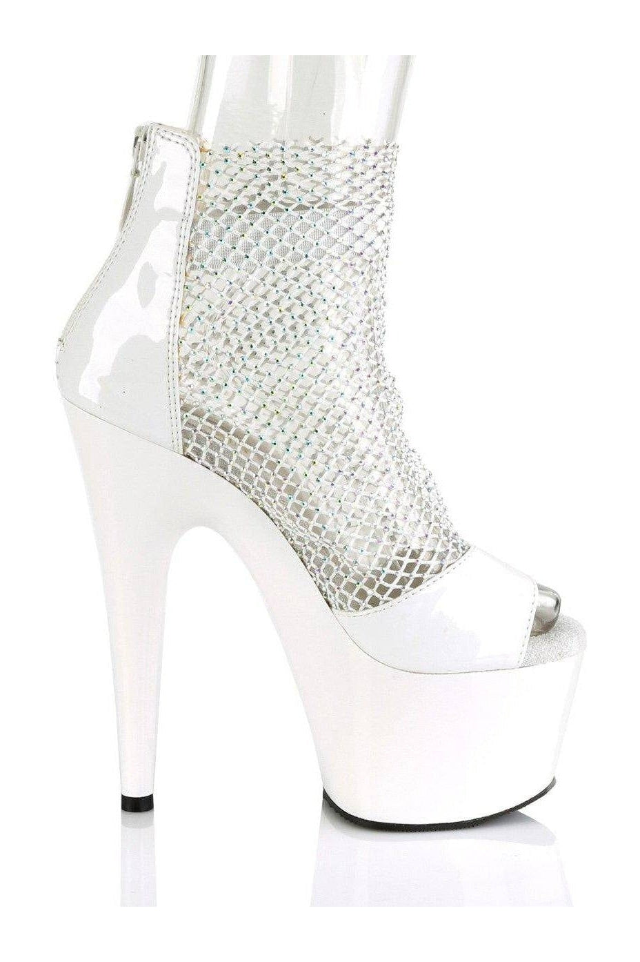 Pleaser ADORE-765RM Sandal in White Patent