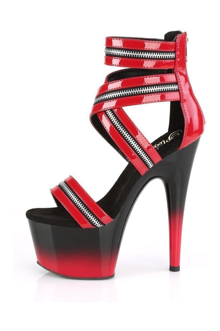 ADORE-766 Stripper Sandal | Red Patent-Pleaser