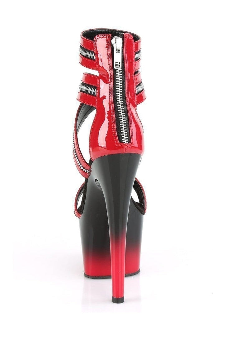 ADORE-766 Stripper Sandal | Red Patent-Pleaser