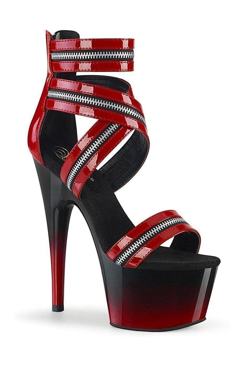ADORE-766 Stripper Sandal | Red Patent-Pleaser
