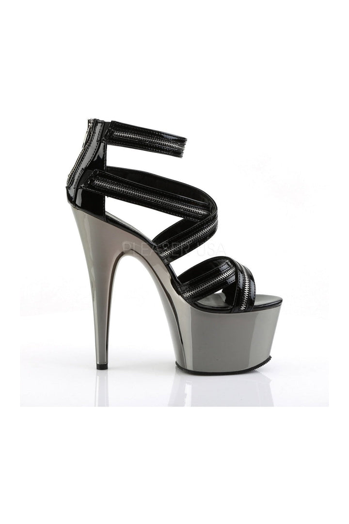 ADORE-767 Platform Sandal | Black Patent-Pleaser-Sandals-SEXYSHOES.COM