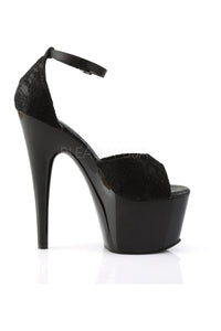 Pleaser ADORE-768 Platform Sandal in Black Satin