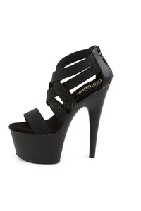 Pleaser ADORE-769 Platform Sandal in Black Faux Leather