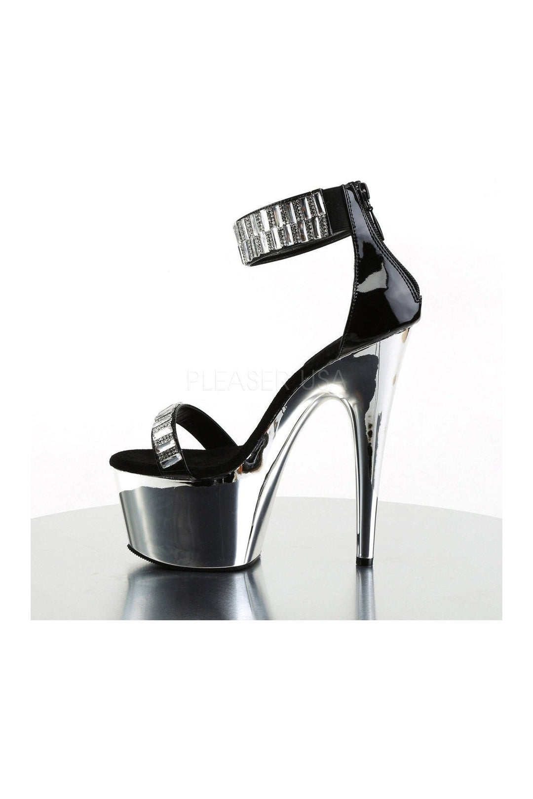 Pleaser ADORE-769RS Platform Sandal in Black Patent